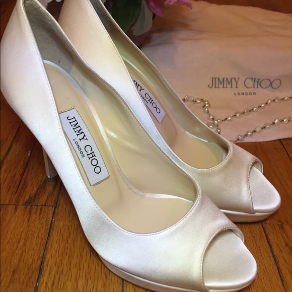 ivory open toe shoes